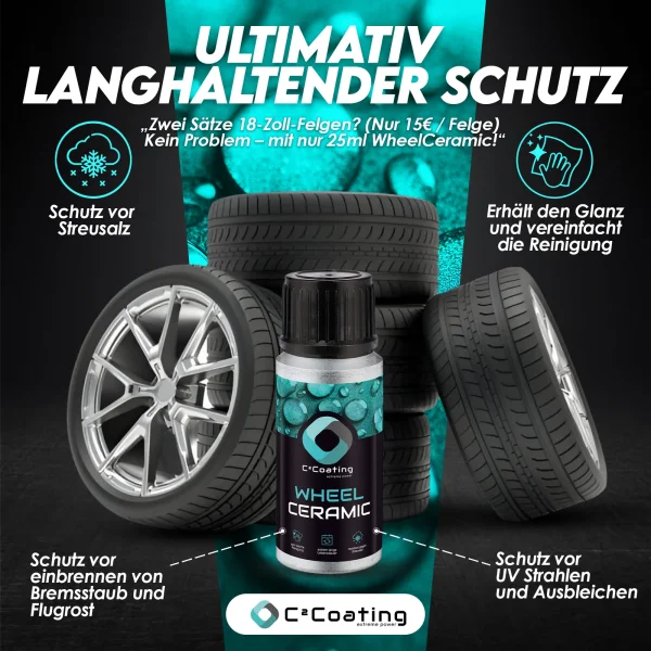 C²Coating Allround Care Paket - Langzeitschutz, hitzeresistent und selbstreinigend für alle Felgentypen und Fahrzeuglacke