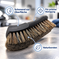 Reinigungsbürste aus Rosshaar für Leder &...